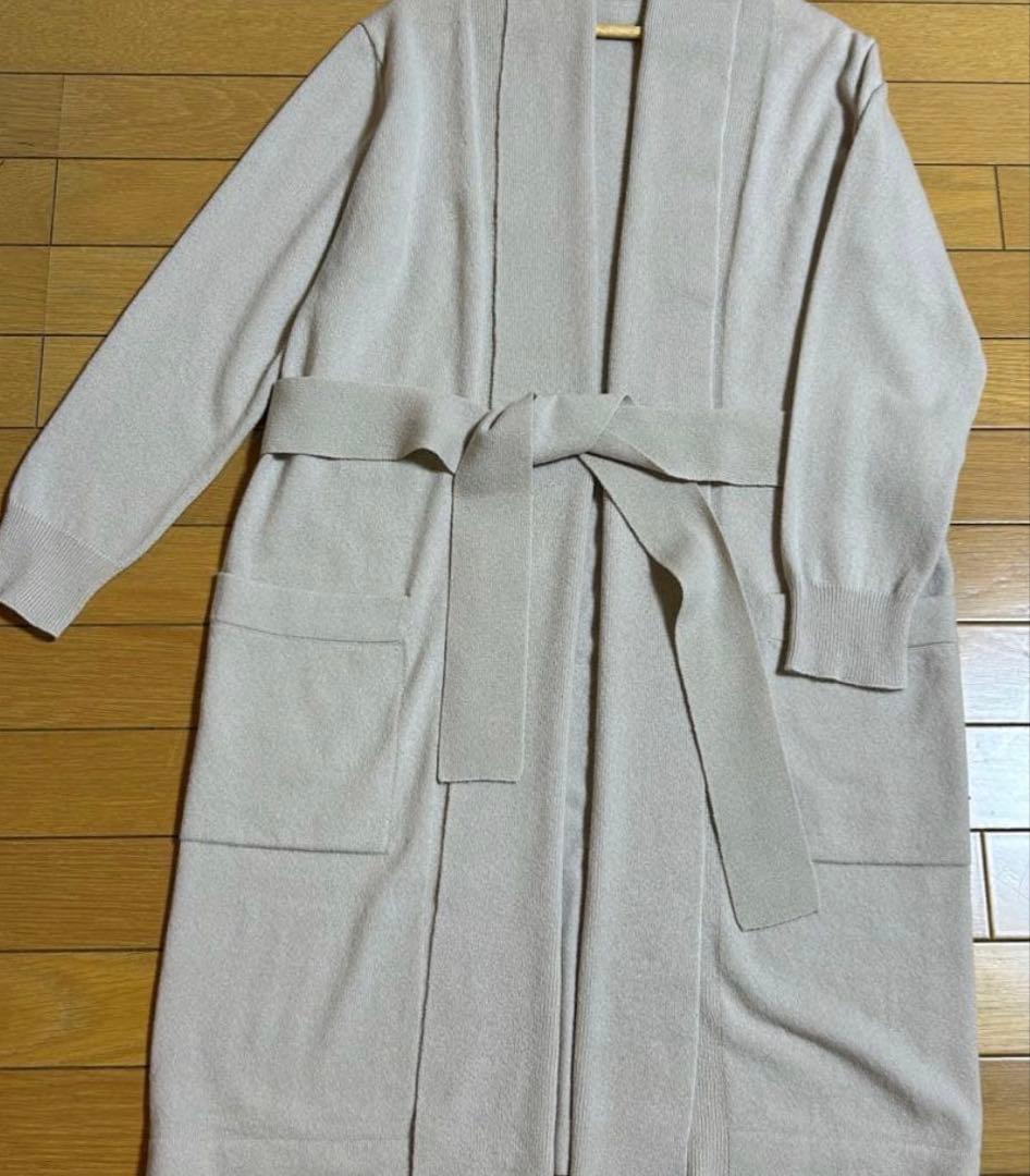マーガレットハウエル　ロングカーディガン カシミヤ98% ベルト付き