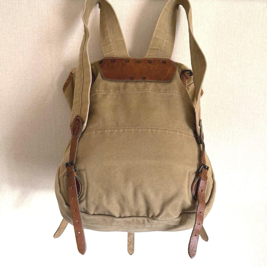 希少　ダブルアールエル　キャンバス地バックパック　ミリタリー山岳部隊サンプリング