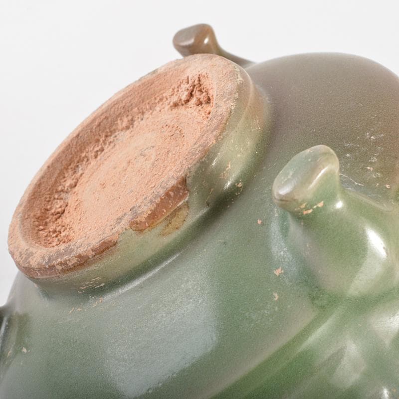 中国　龍泉窯青磁　刻線文三足香炉　C　R6715E