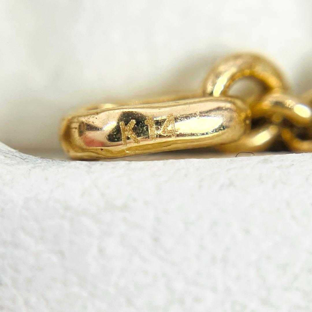 K14YG ダイヤモンド付 フリンジ ペンダントトップD:0.26ct