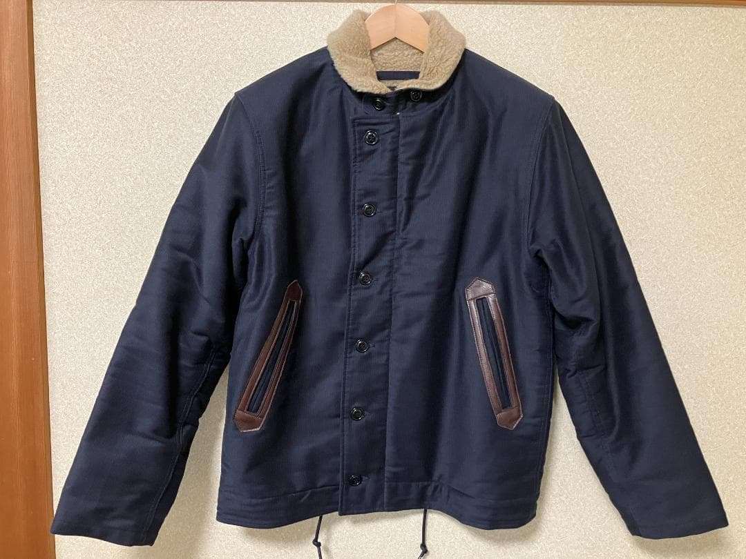 【美品/完売】TROPHY CLOTHING N-1 デッキジャケット NAVY