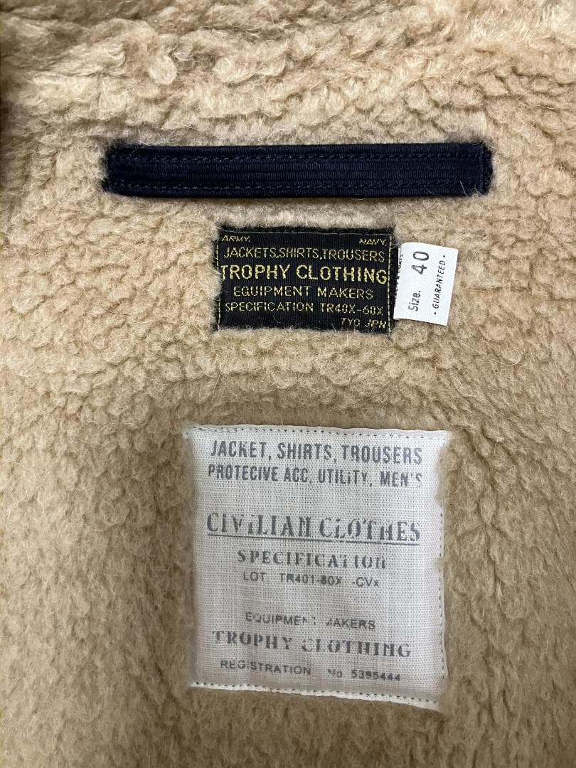 【美品/完売】TROPHY CLOTHING N-1 デッキジャケット NAVY