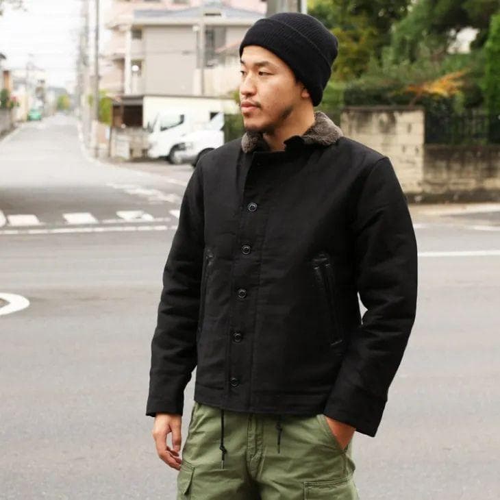 【美品/完売】TROPHY CLOTHING N-1 デッキジャケット NAVY