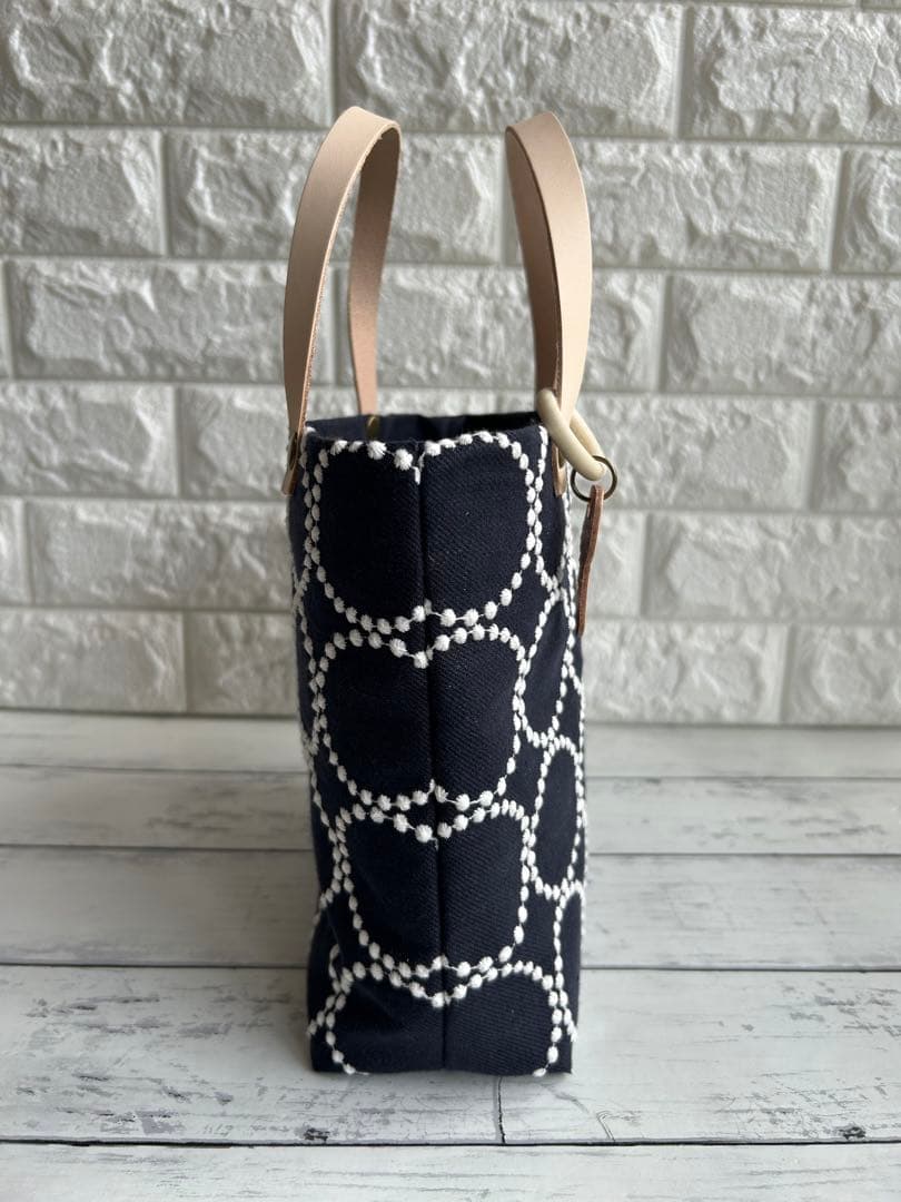 【952】フォロワー500人突破感謝ミナペルホネンタンバリントートバッグネイビー