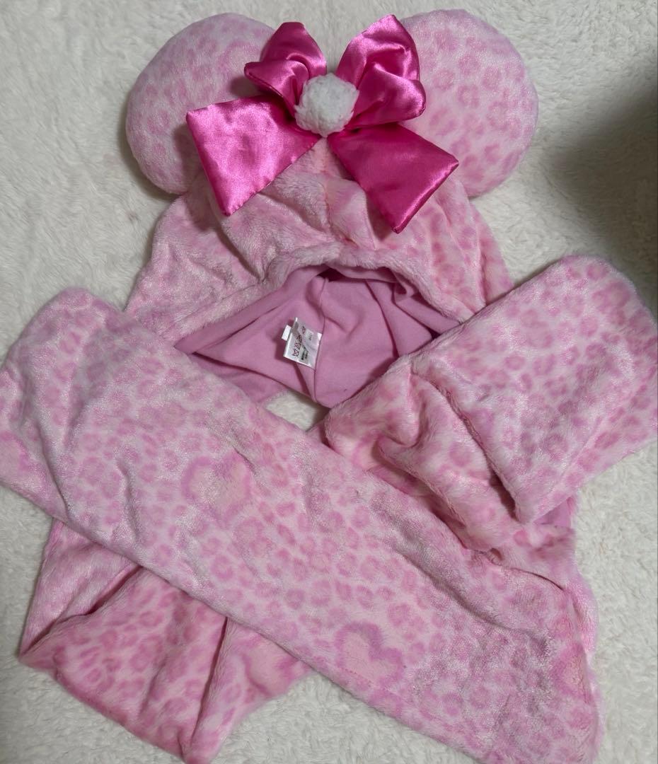 マフラーファンキャップ ヒョウ柄ピンク ディズニー 限定値下げ中‼️