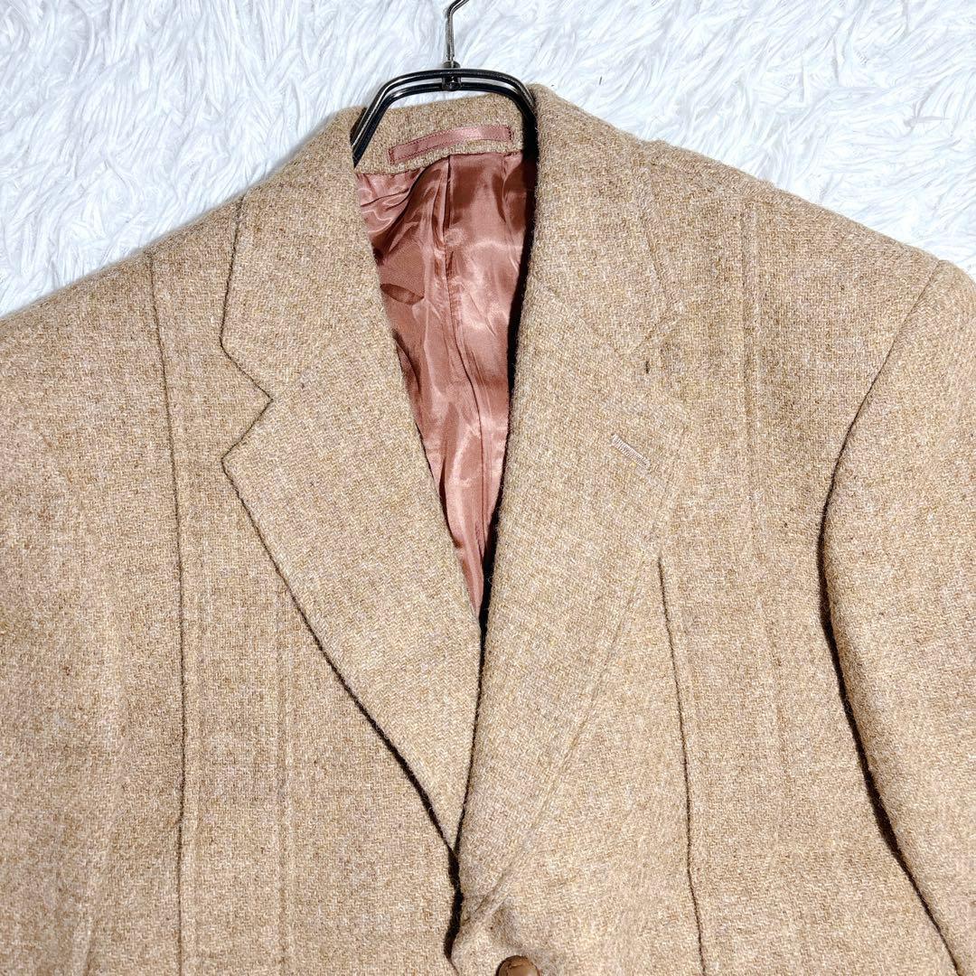 希少 ハリスツイード テーラードジャケット 英国製生地 レディースL〜XL