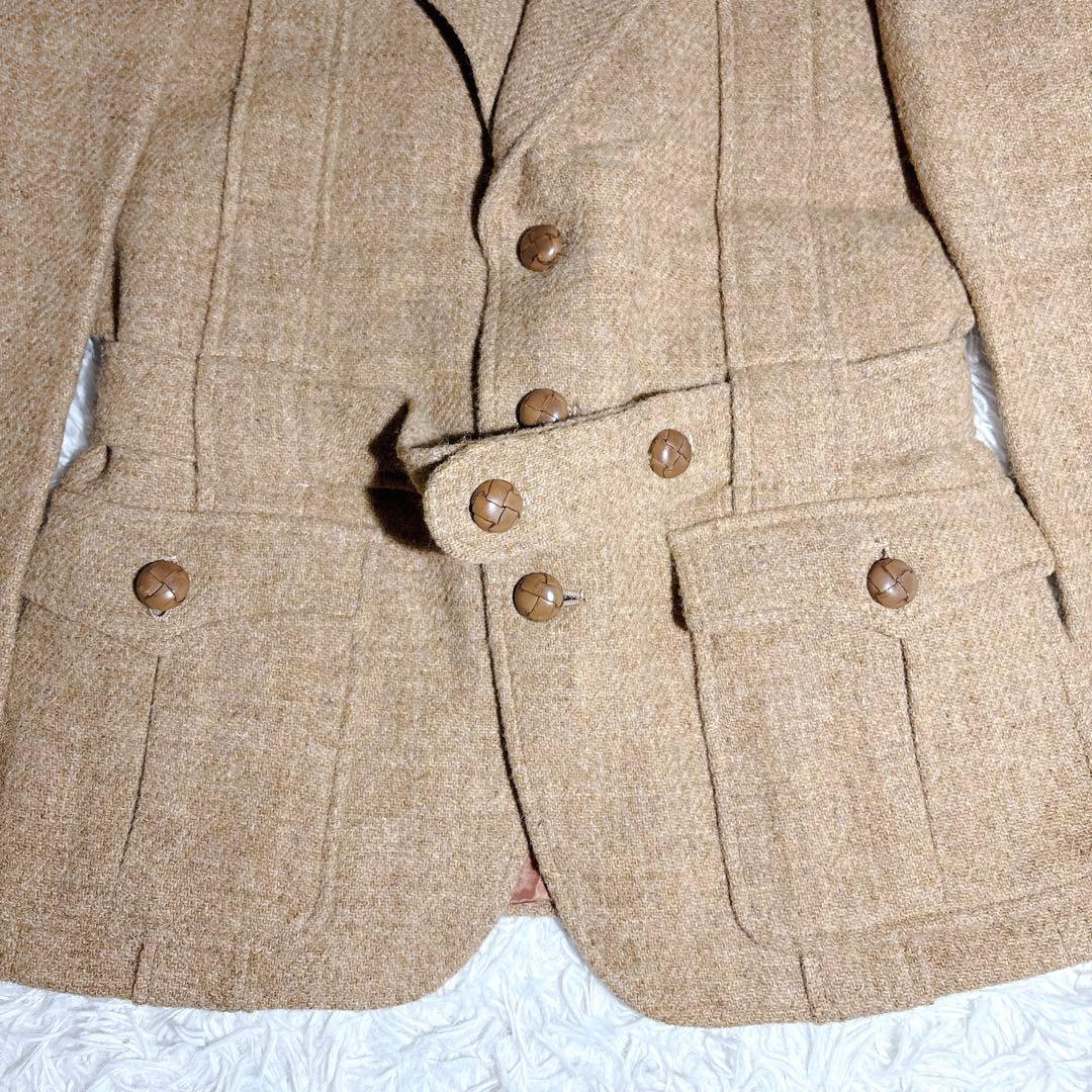 希少 ハリスツイード テーラードジャケット 英国製生地 レディースL〜XL