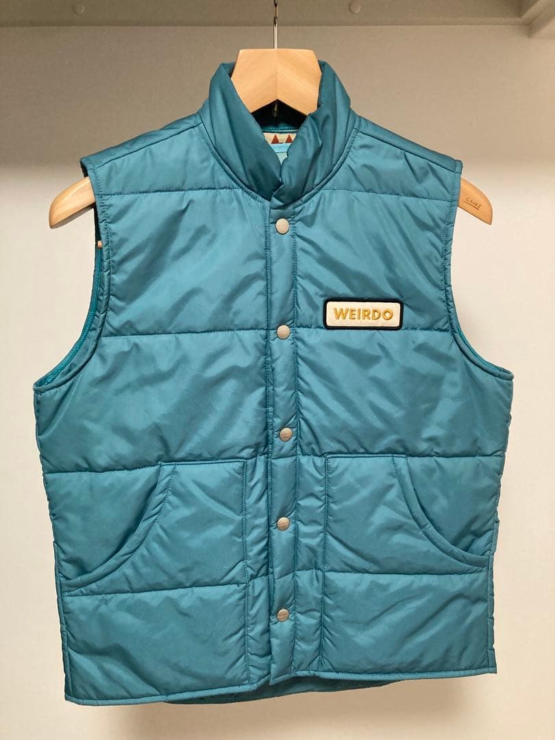 WEIRDO ウィアード GLAD HAND グラッドハンド　ダウンベスト 水色