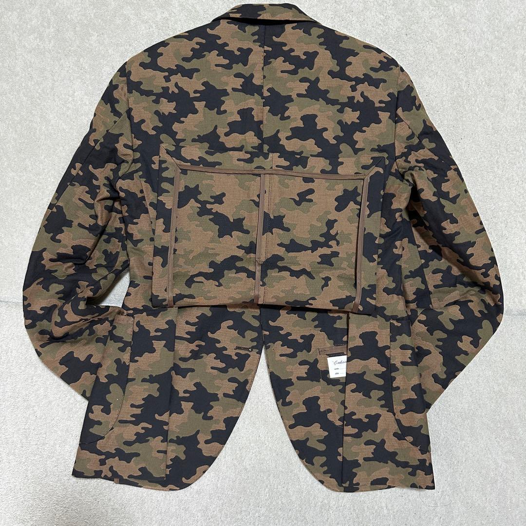 新品・ブートニエール付✨　44(S) 迷彩　タリアトーレ　アンコンジャケット　茶
