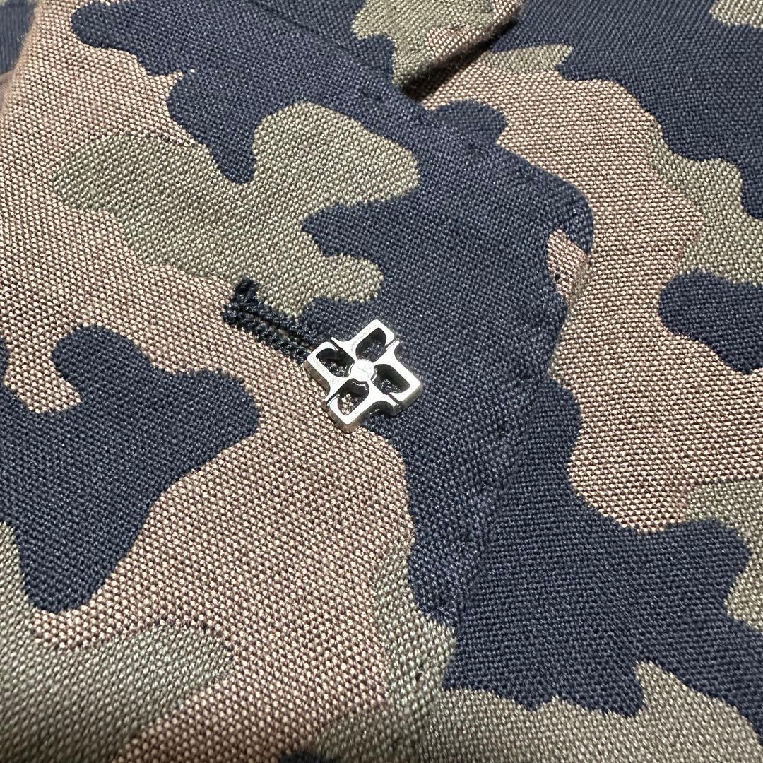 新品・ブートニエール付✨　44(S) 迷彩　タリアトーレ　アンコンジャケット　茶