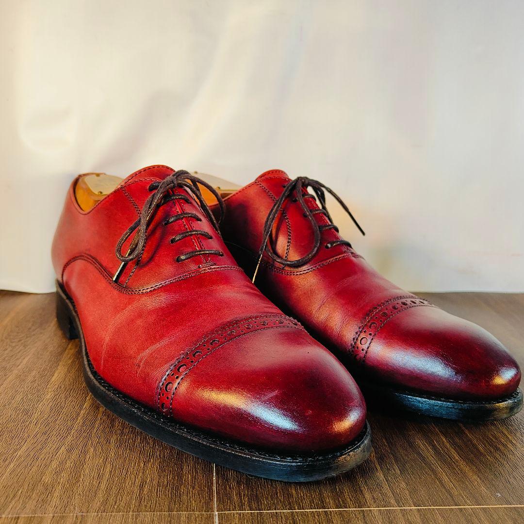 【極美品】Berwick バーウィック　スペイン製　高級バーガンディドレスベルト