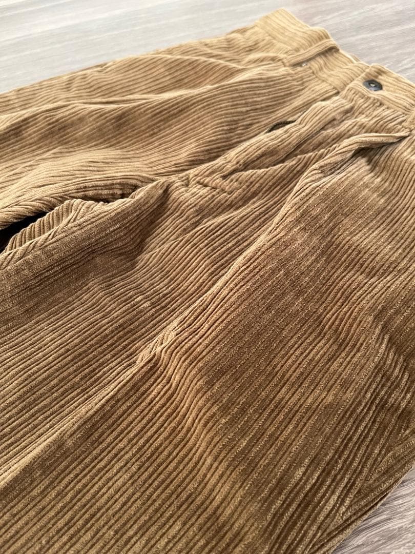 最終【新品】INCOTEX スラックス コーデュロイ 太畝 W30 オーカー
