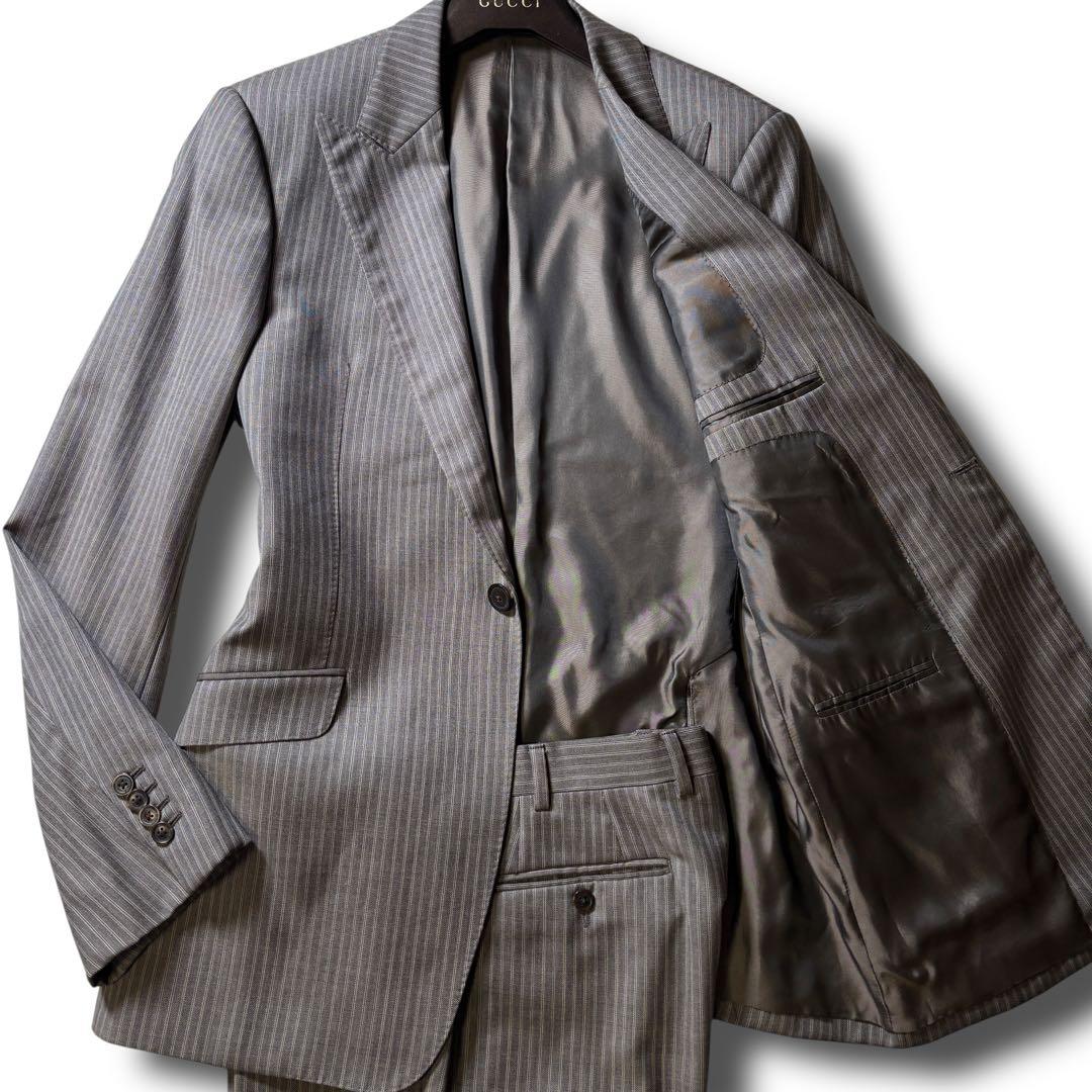 ✨️XL/極美品✨️ARMANI アルマーニ スーツ ストライプ メンズ