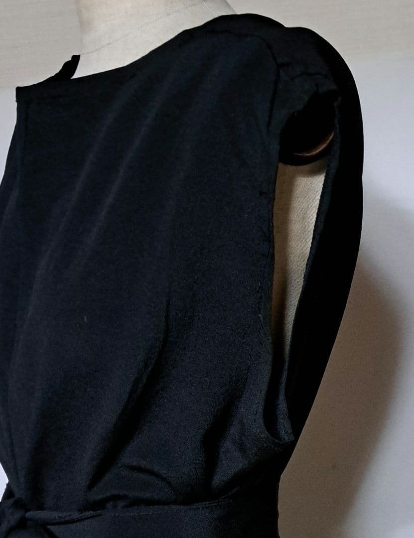 留袖 リメイクボレロ付きロングドレス　鶴と雲模様