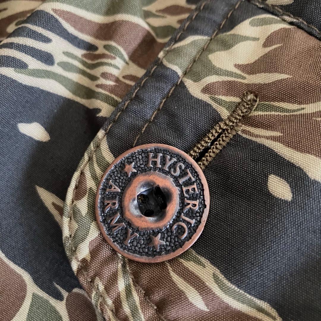 ヒステリックグラマー タイガーカモフラ柄 モッズコート/プリマロフト/sizeF