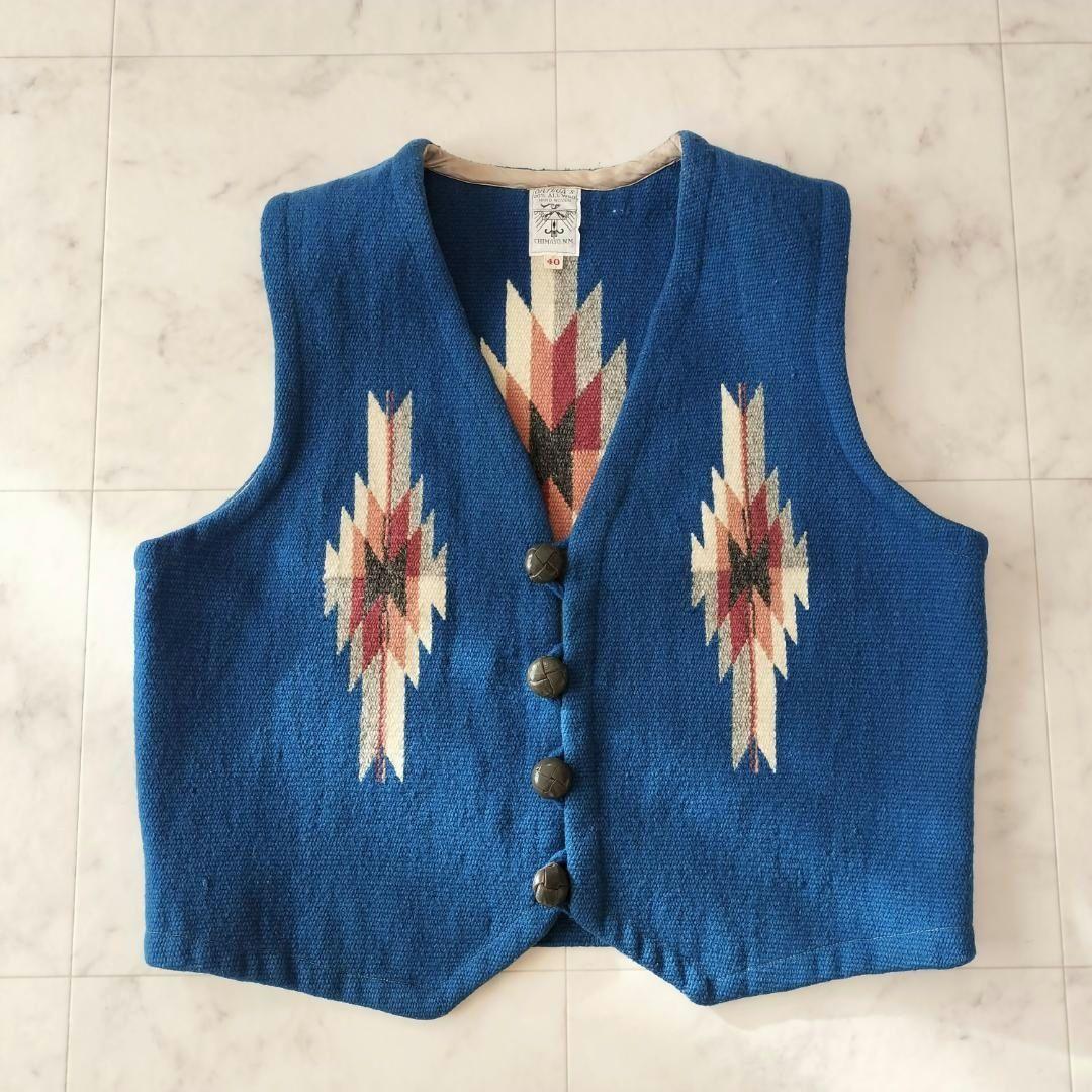 希少 赤タグ ORTEGA’S ブルー 40 ポインテッドチマヨベスト オルテガ