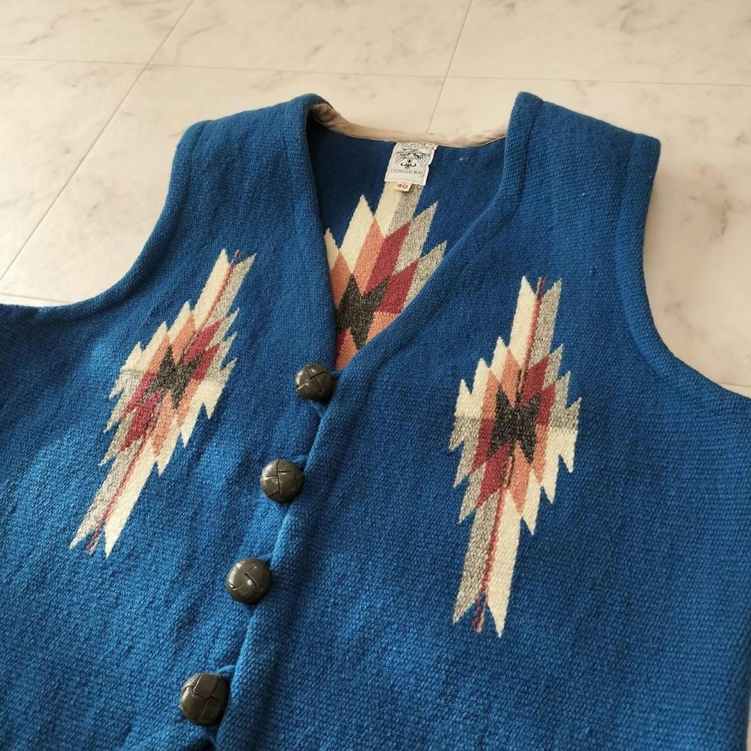 希少 赤タグ ORTEGA’S ブルー 40 ポインテッドチマヨベスト オルテガ