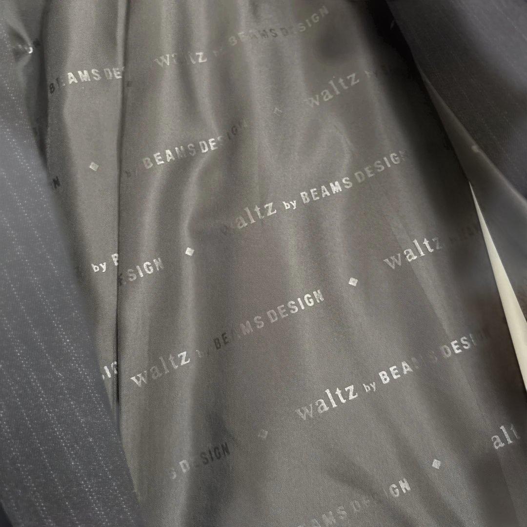 BEAMS EDSIGN紺色ストライプ スーツ(160cm)ワイシャツネクタイ付