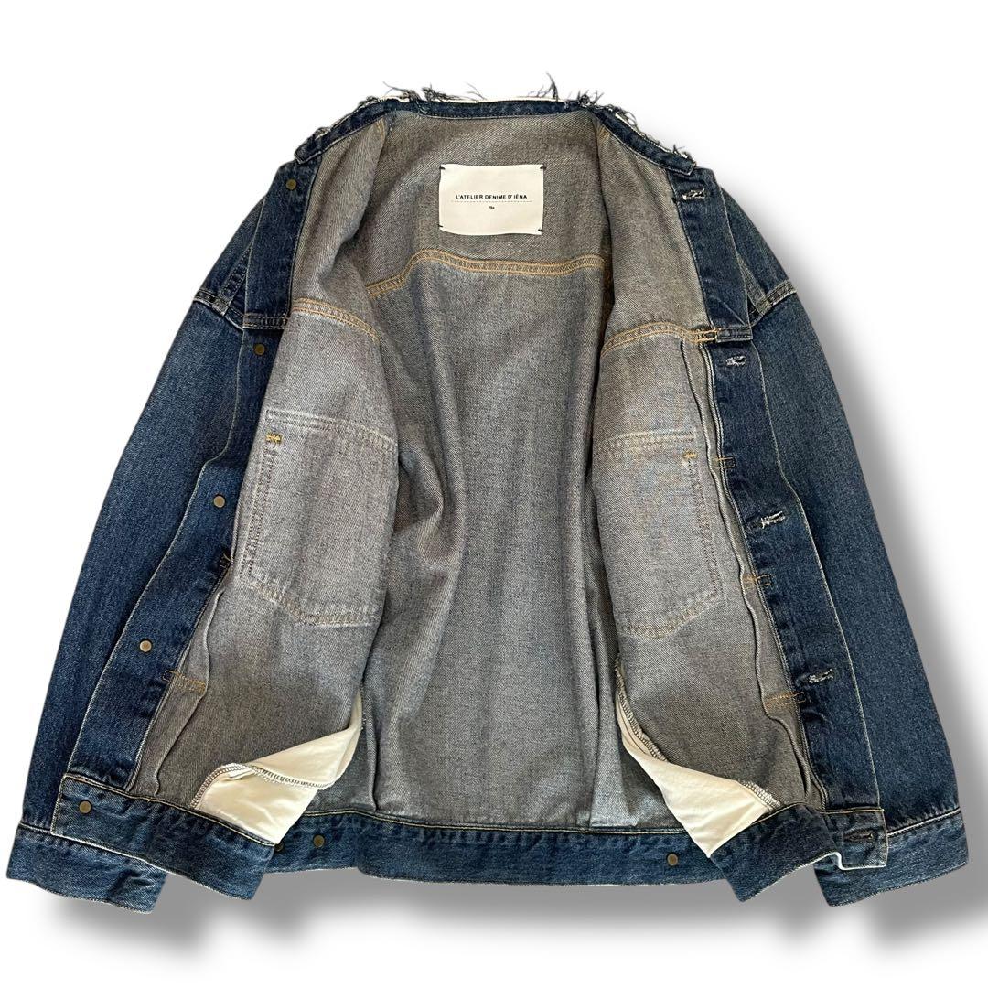 美品✨IENA イエナ リメイクタック デニムブルゾン ジャケット 36