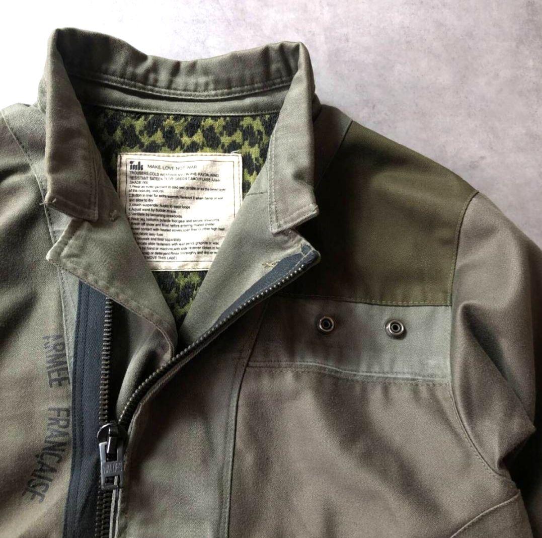 【ouki】ink : フレンチアーミー 再構築 ライダースジャケット M