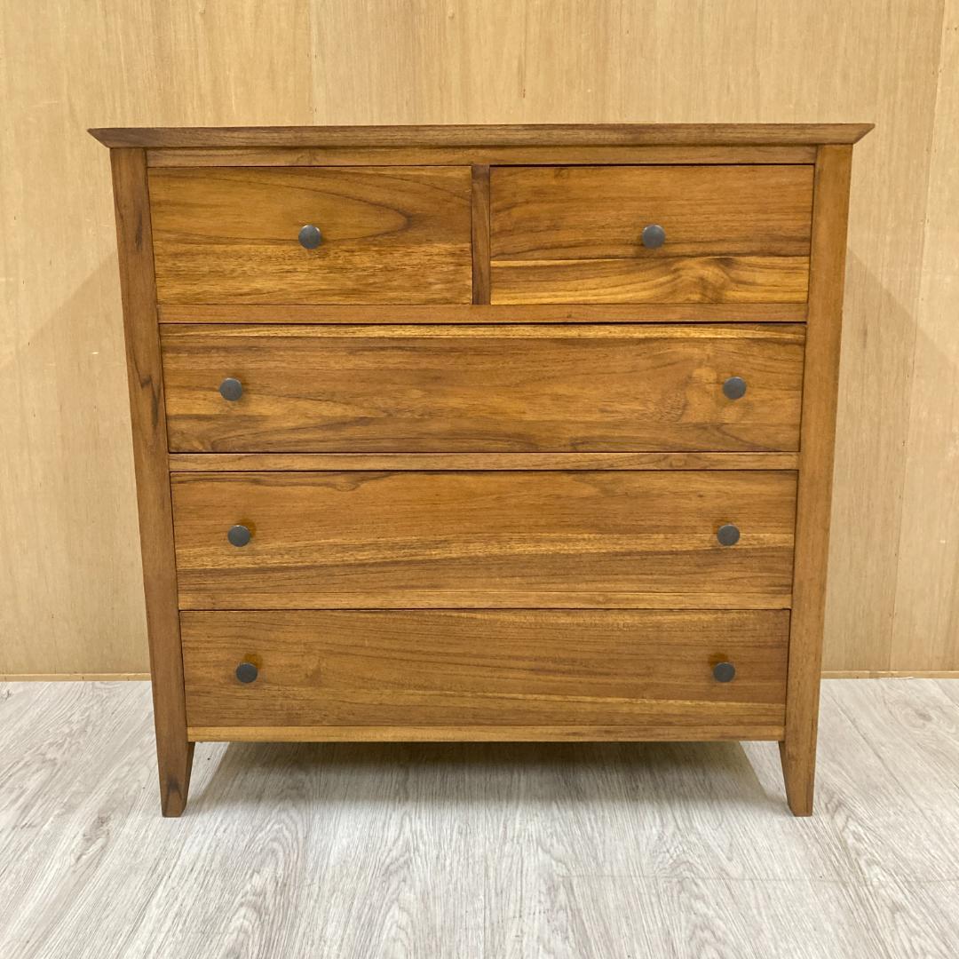 ４段チェスト　チーク　アジアン　無垢　整理箪笥