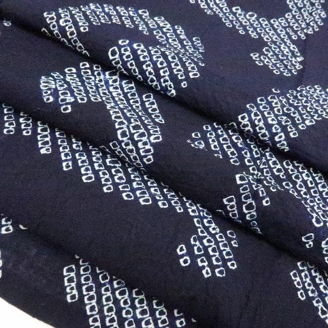 Y3426◆美品 有松鳴海絞り 背・居敷当て付 手縫い 高級浴衣 洗える夏着物