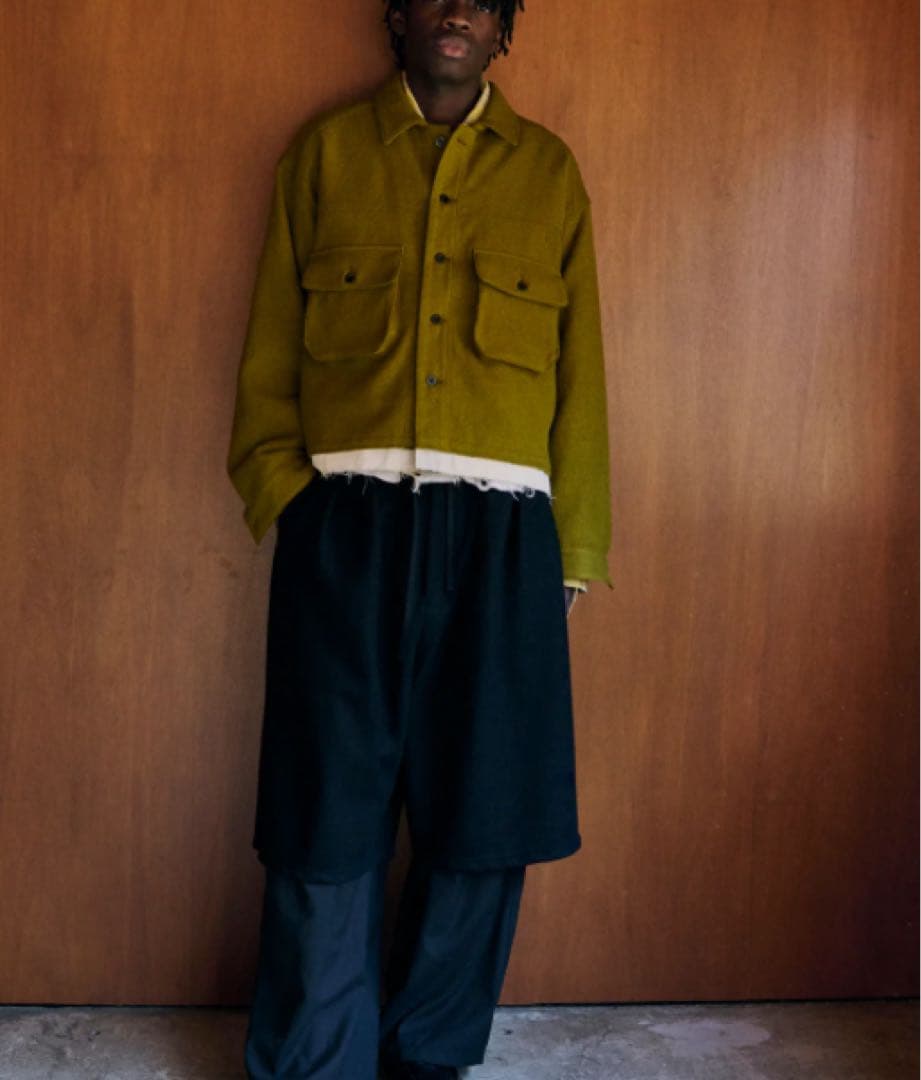 パンツ 25aw ancellm 3/4 TUCK SWEAT SHORTS