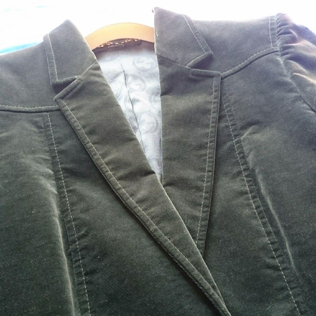 大人クール♪正規品グッチGUCCI　テーラードジャケット　グリーン系　４４サイズ