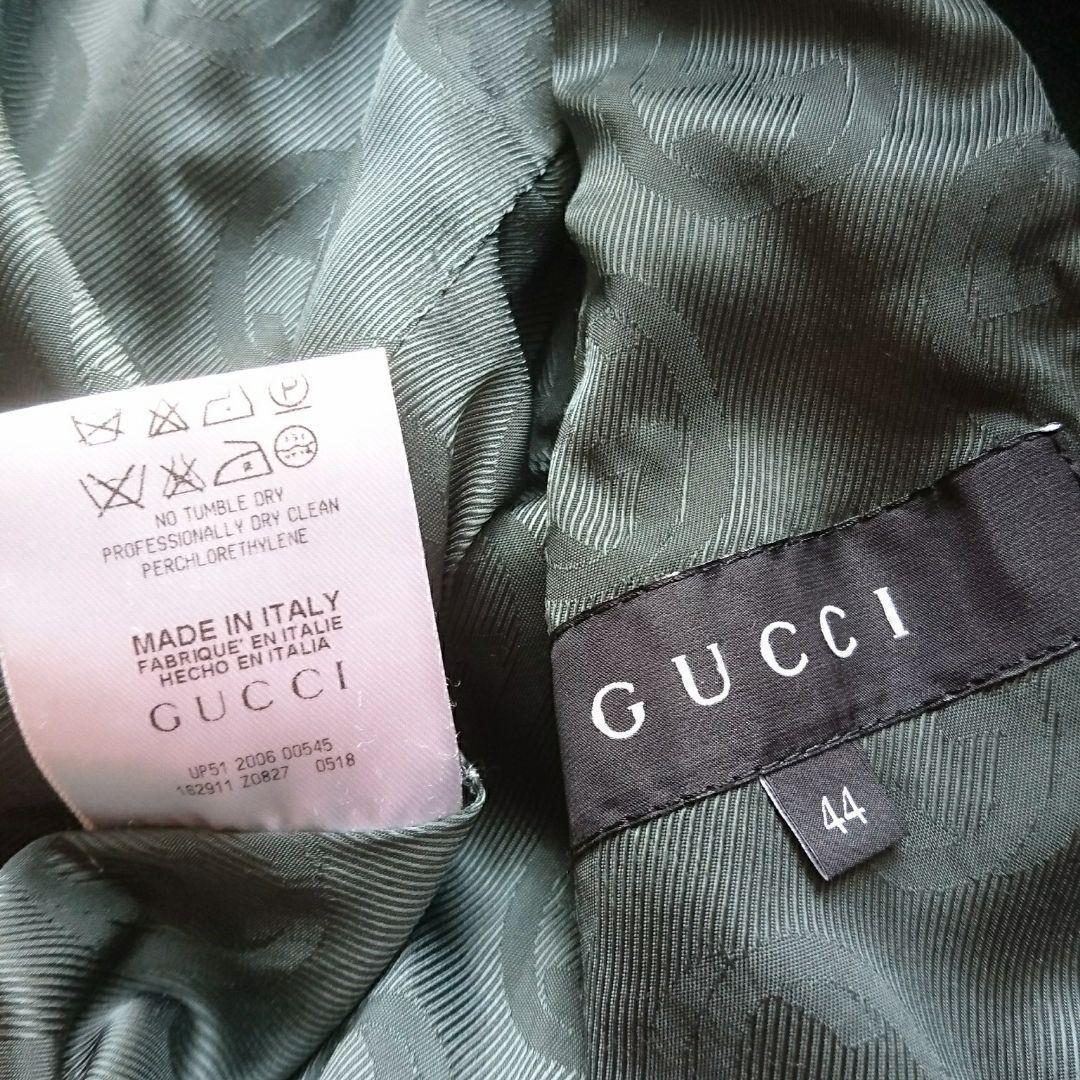 大人クール♪正規品グッチGUCCI　テーラードジャケット　グリーン系　４４サイズ