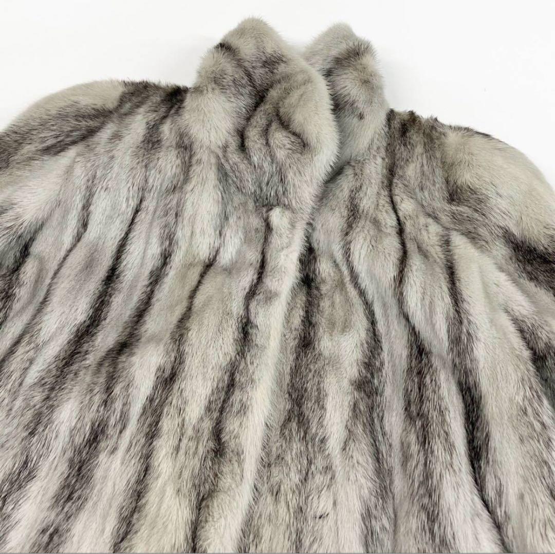 SAGA MINK サガロイヤル クロスミンク ロング コート 毛皮 コート