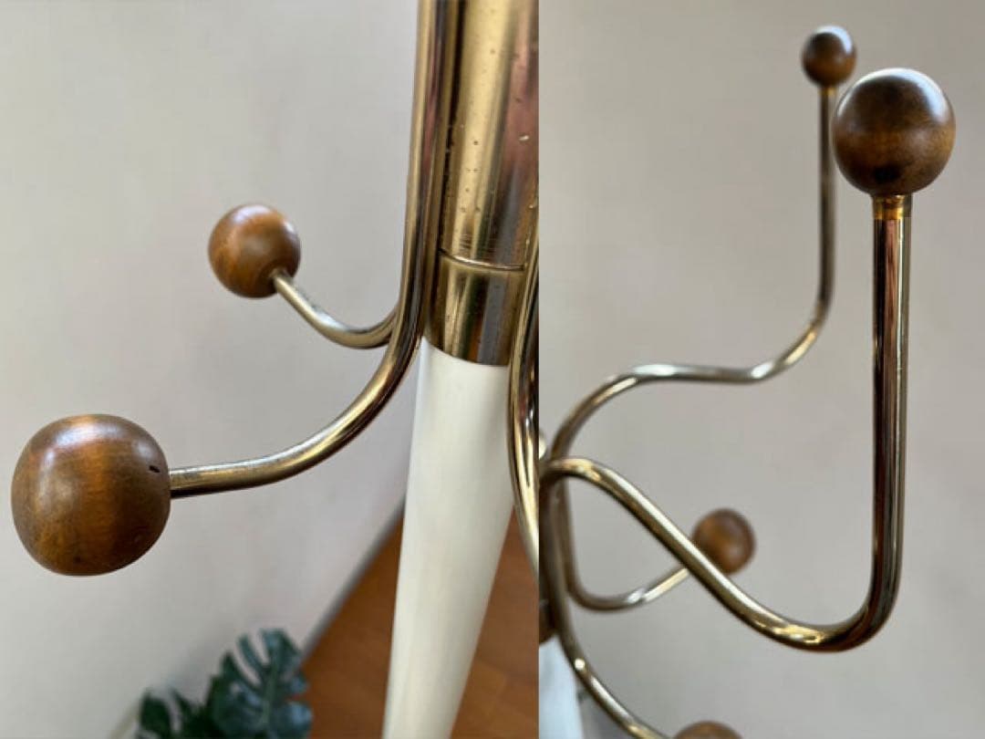 レトロモダン　コートハンガー　ミッドセンチュリー　70's ヴィンテージ　白