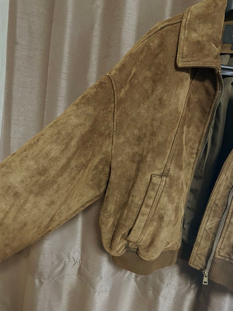ZARA ザラ　フェイクスエードジャケット　ダークブラウン