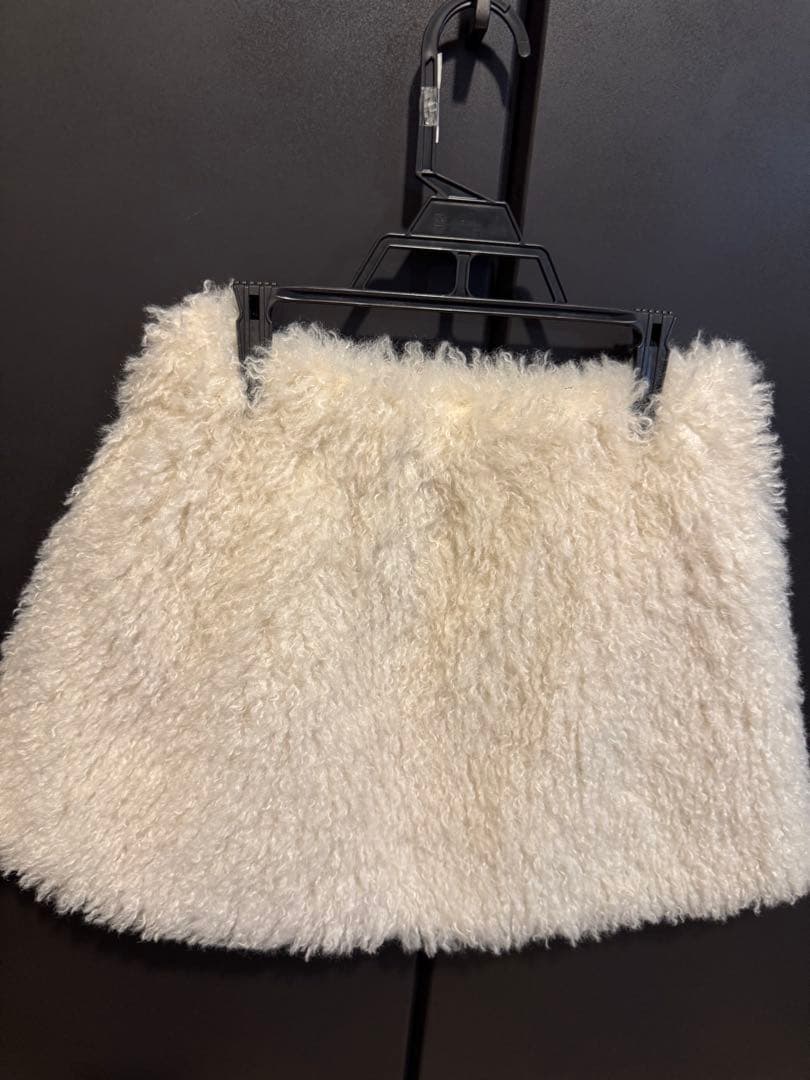 スカート kishidamiki fur skirt white