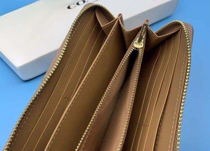 新品未使用コーチ長財布チェリーさくらんぼ柄ブラウンレディースメンズ送料無料