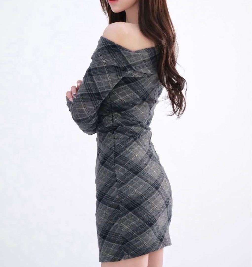 Yilon イロン　ONE-SHOULDER CHECK MINI OP