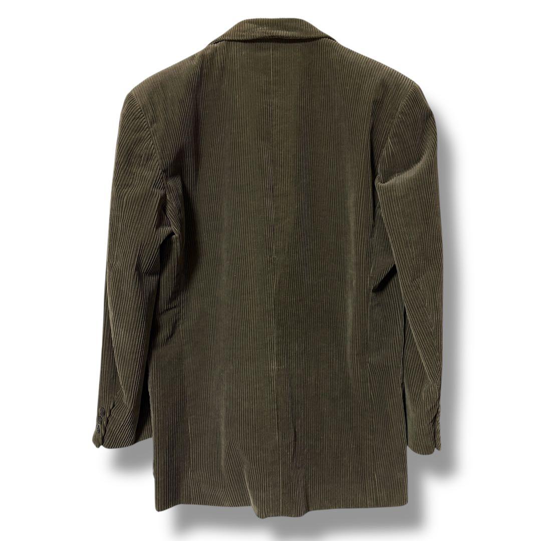 バーバリー 太畝コーデュロイ テーラードジャケット 2B カーキ L