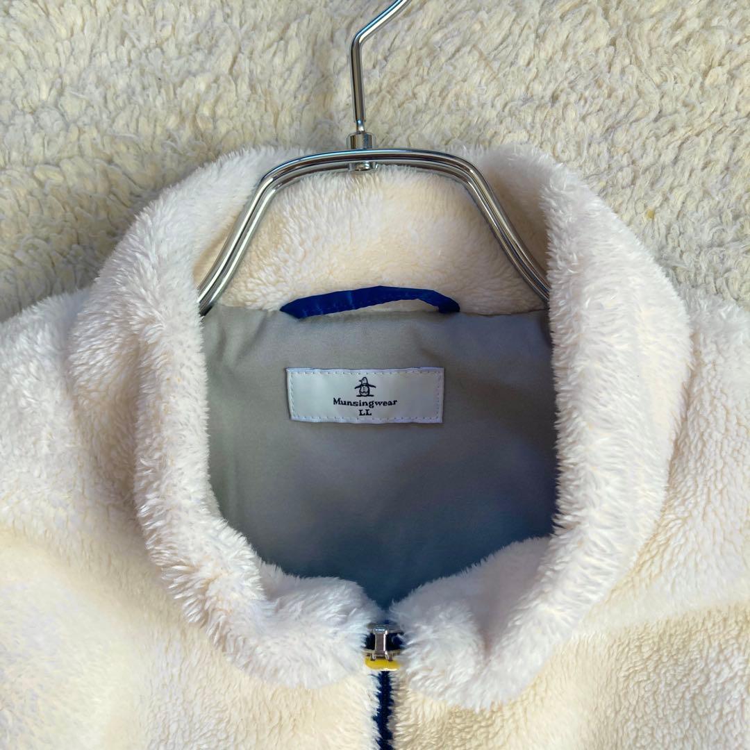 未使用級・近年モデル✨マンシングウェア　フリースジャケット　ゴルフ　ジップ　LL
