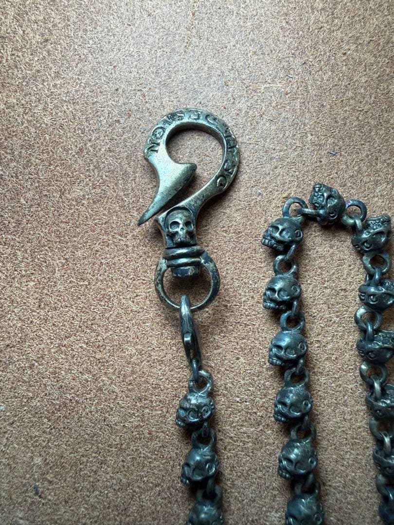 DEAL DESIGN スカルモチーフ ウォレットチェーン SV925