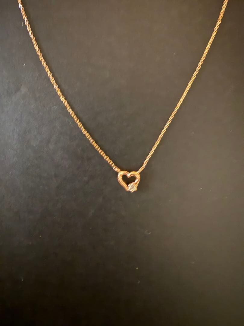 Samantha tiara Ｋ10 ハート型ネックレス　ピンクゴールド