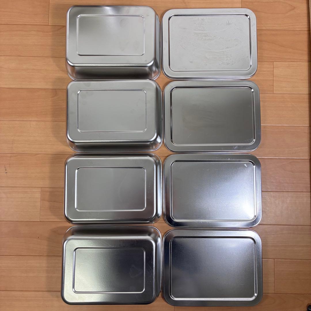 【美品】ステンレス 保存容器 バット 蓋付き 9個セット 業務用