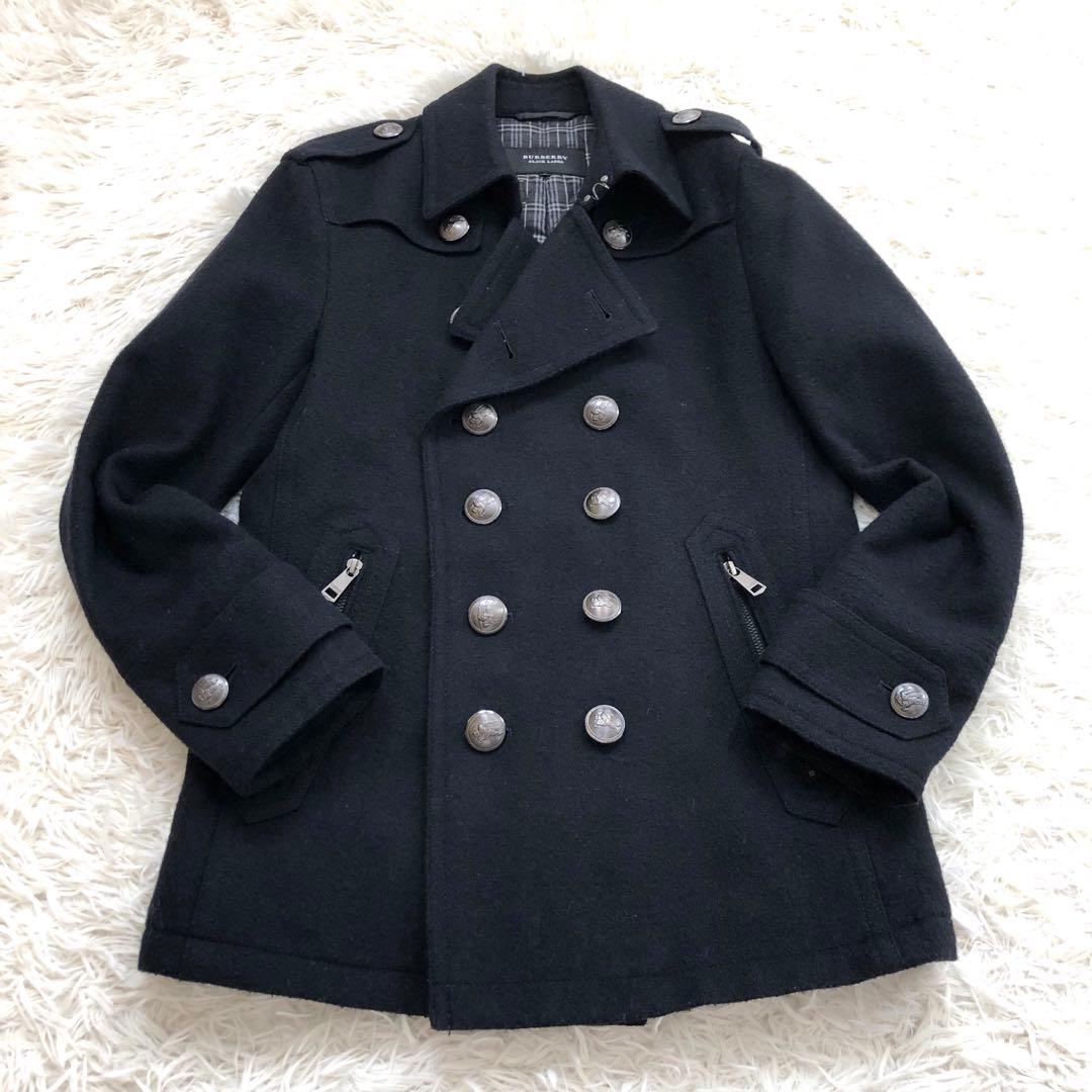 圧巻✨人気モデル　バーバリーブラックレーベル　ナポレオンコート　ロゴボタン