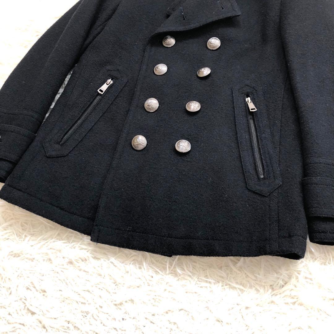 圧巻✨人気モデル　バーバリーブラックレーベル　ナポレオンコート　ロゴボタン
