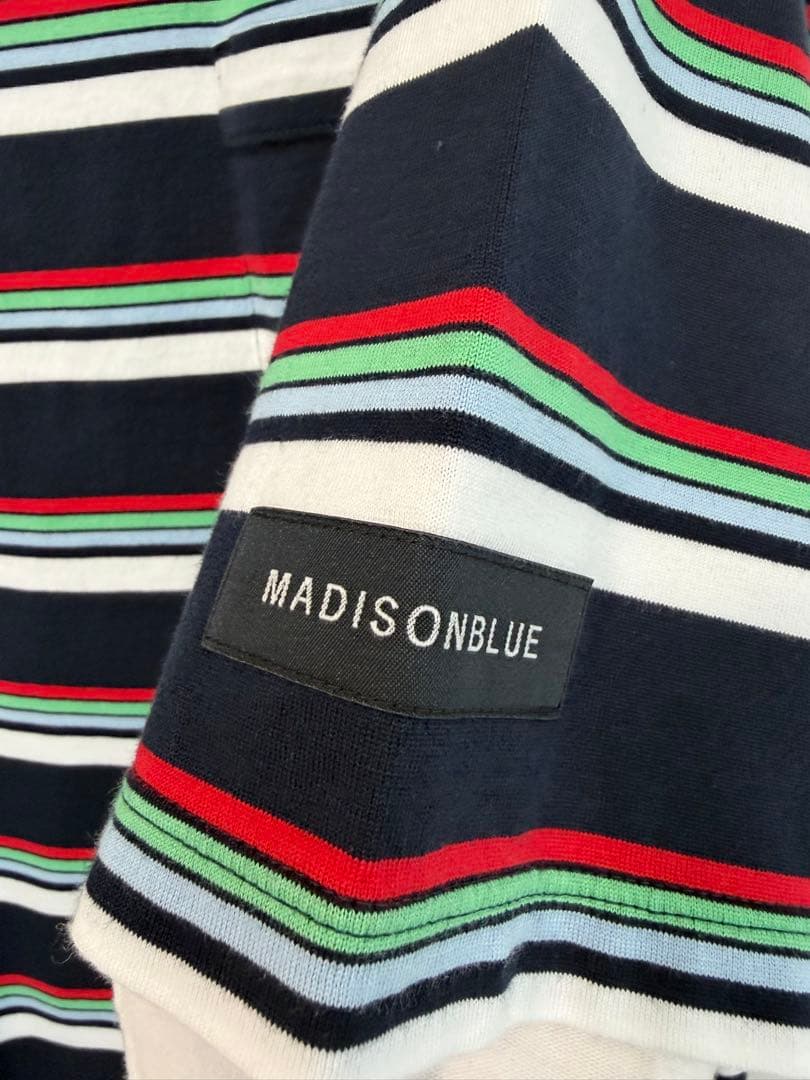 トップス MADISONBLUE STRIPES POCKET TEE