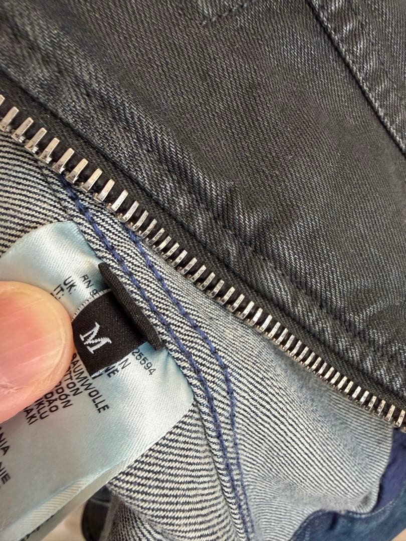 【美品】DIESEL デニムジャケット ブラック Mサイズ