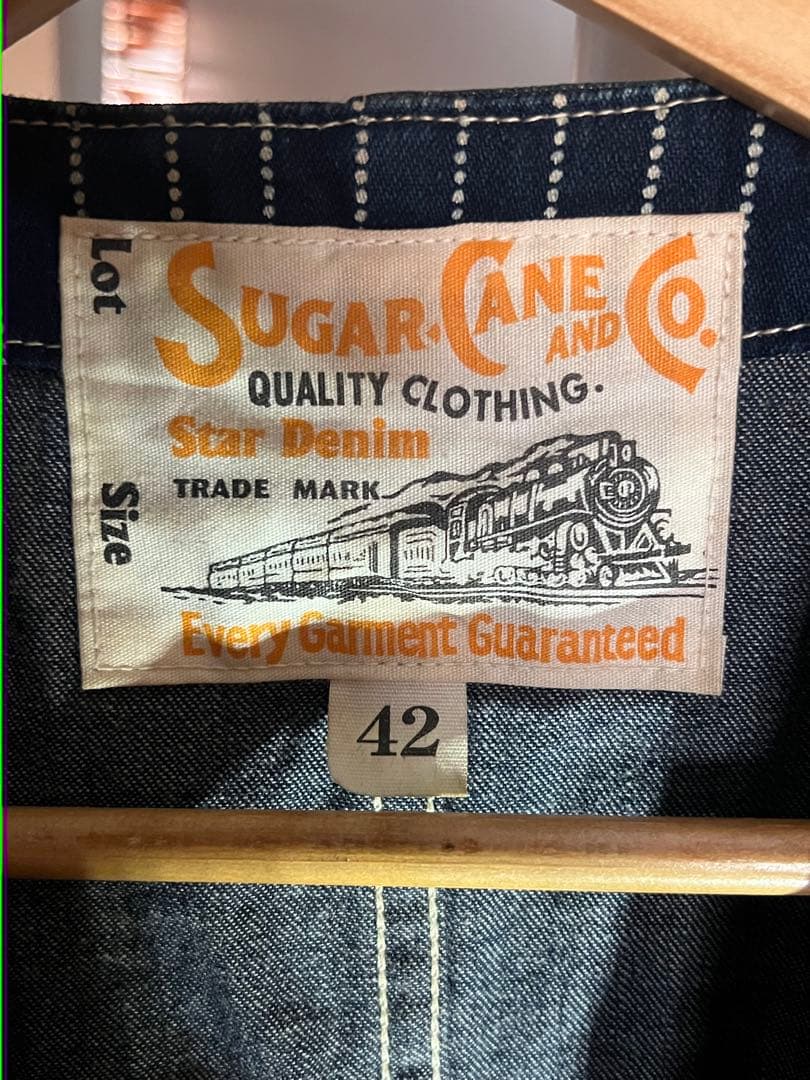 断捨離　SUGARCANE wabash vest denim 42 ＸＬ