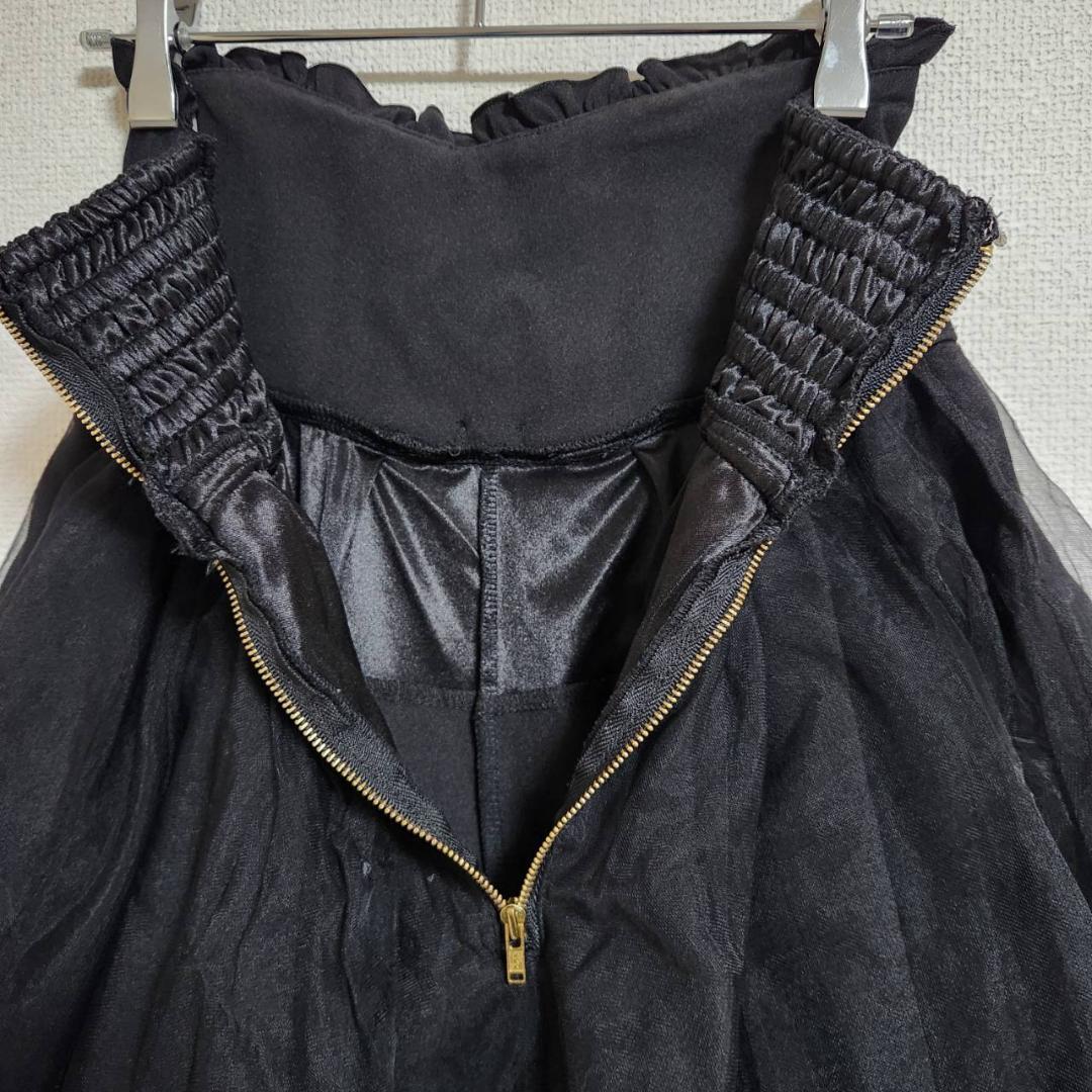 LIZLISA レースアップコルセットライクスカパン ブラック フリーサイズ