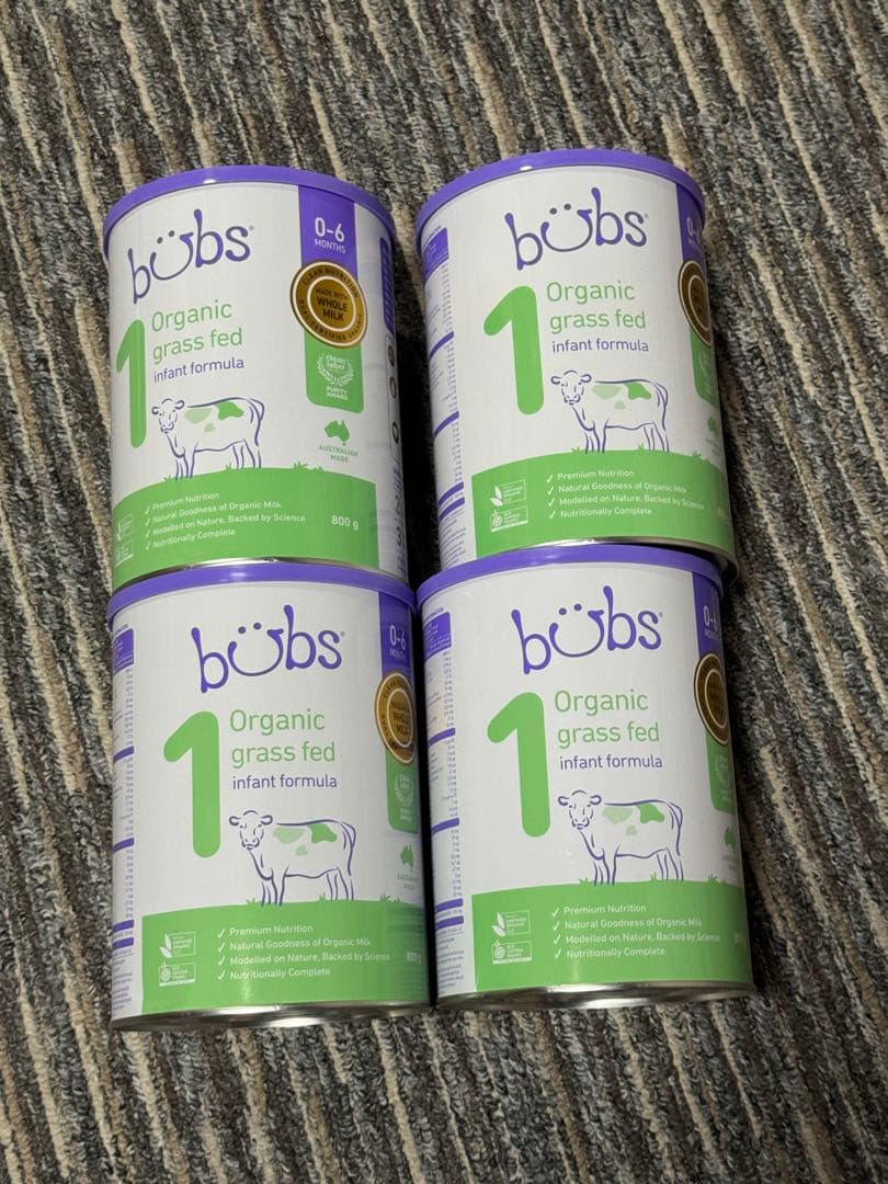bubs Organic 1 (0~6 Months ) 800g 4缶セット