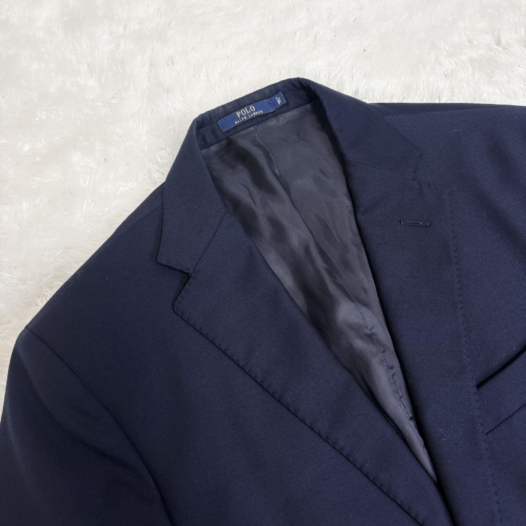 ポロラルフローレン ウールツイルブレザー 38S 紺ブレ 金ボタン 紺ブレ