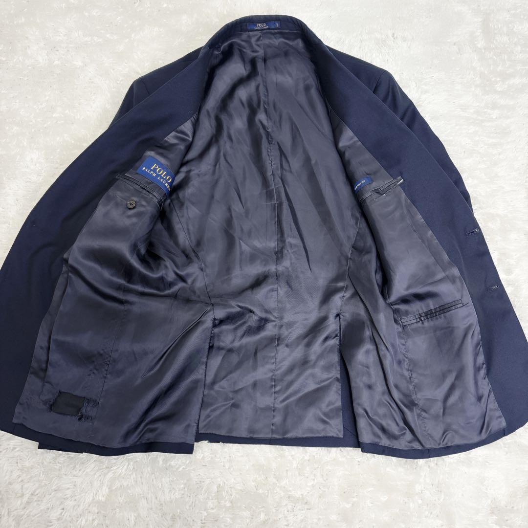ポロラルフローレン ウールツイルブレザー 38S 紺ブレ 金ボタン 紺ブレ