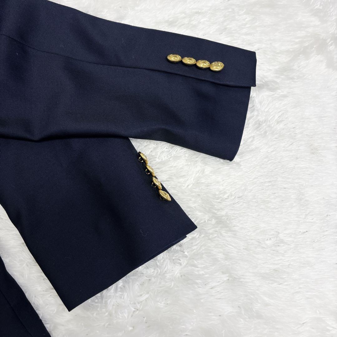 ポロラルフローレン ウールツイルブレザー 38S 紺ブレ 金ボタン 紺ブレ